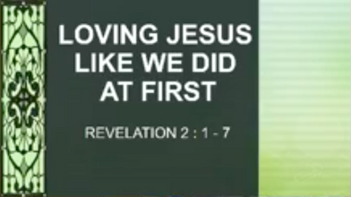 June 7 Loving Jesus like We did at First